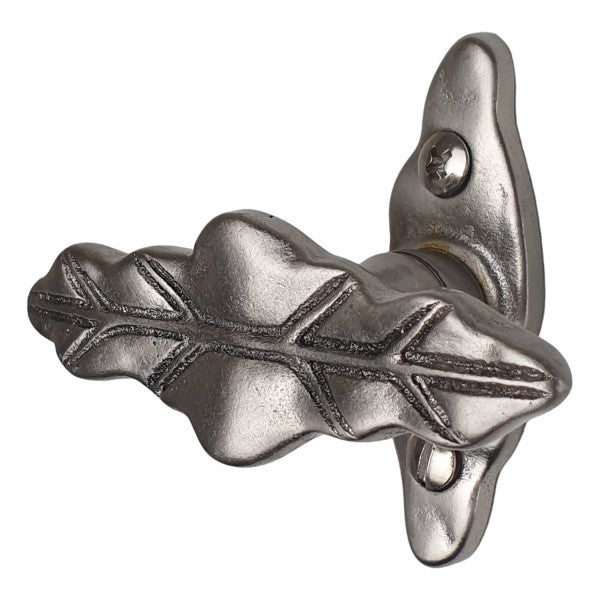 Poignée de fenêtre crémone FEUILLE, Aluminium vieil argent - 3