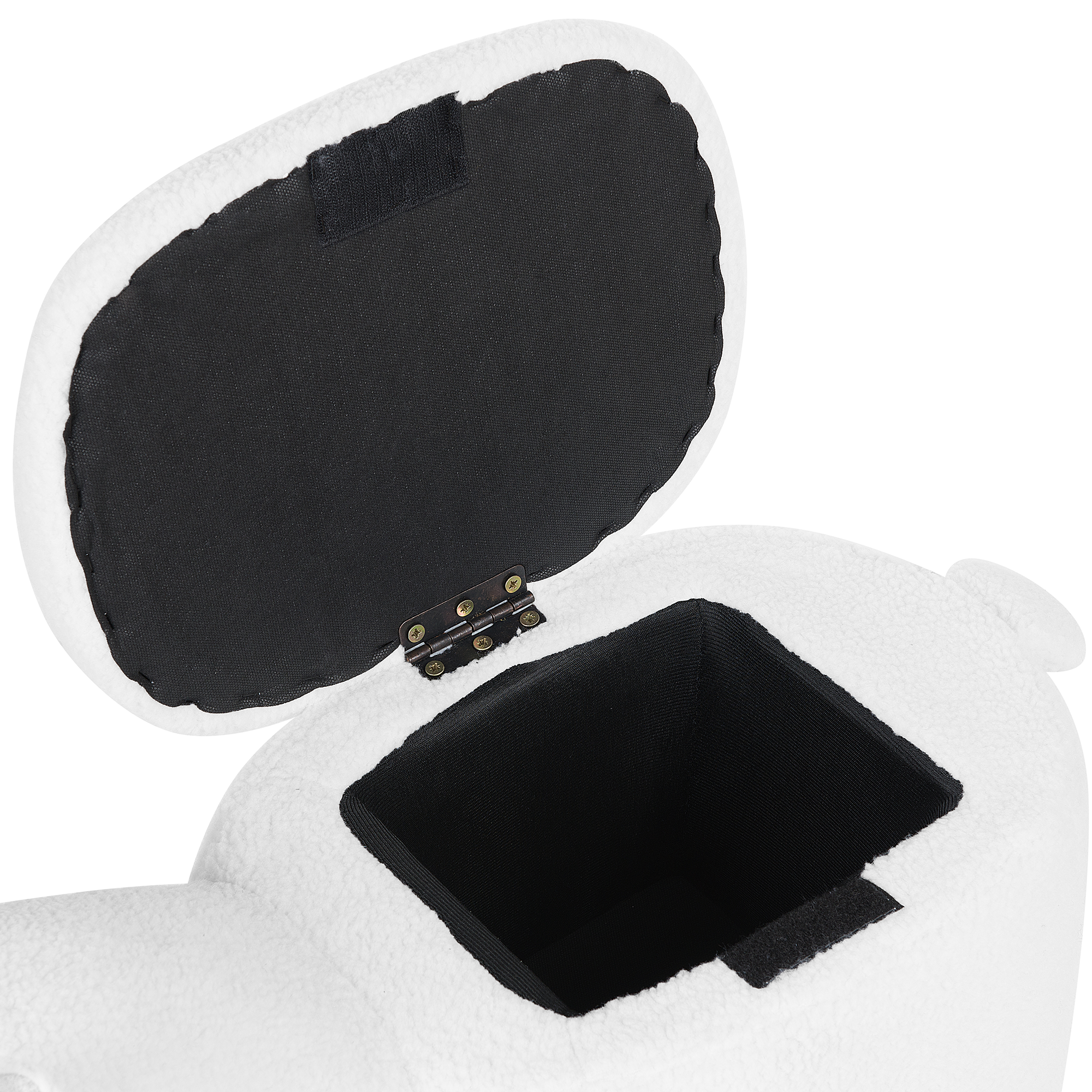 Pouf animaletto contenitore ALPACA Tessuto Bianco - 9