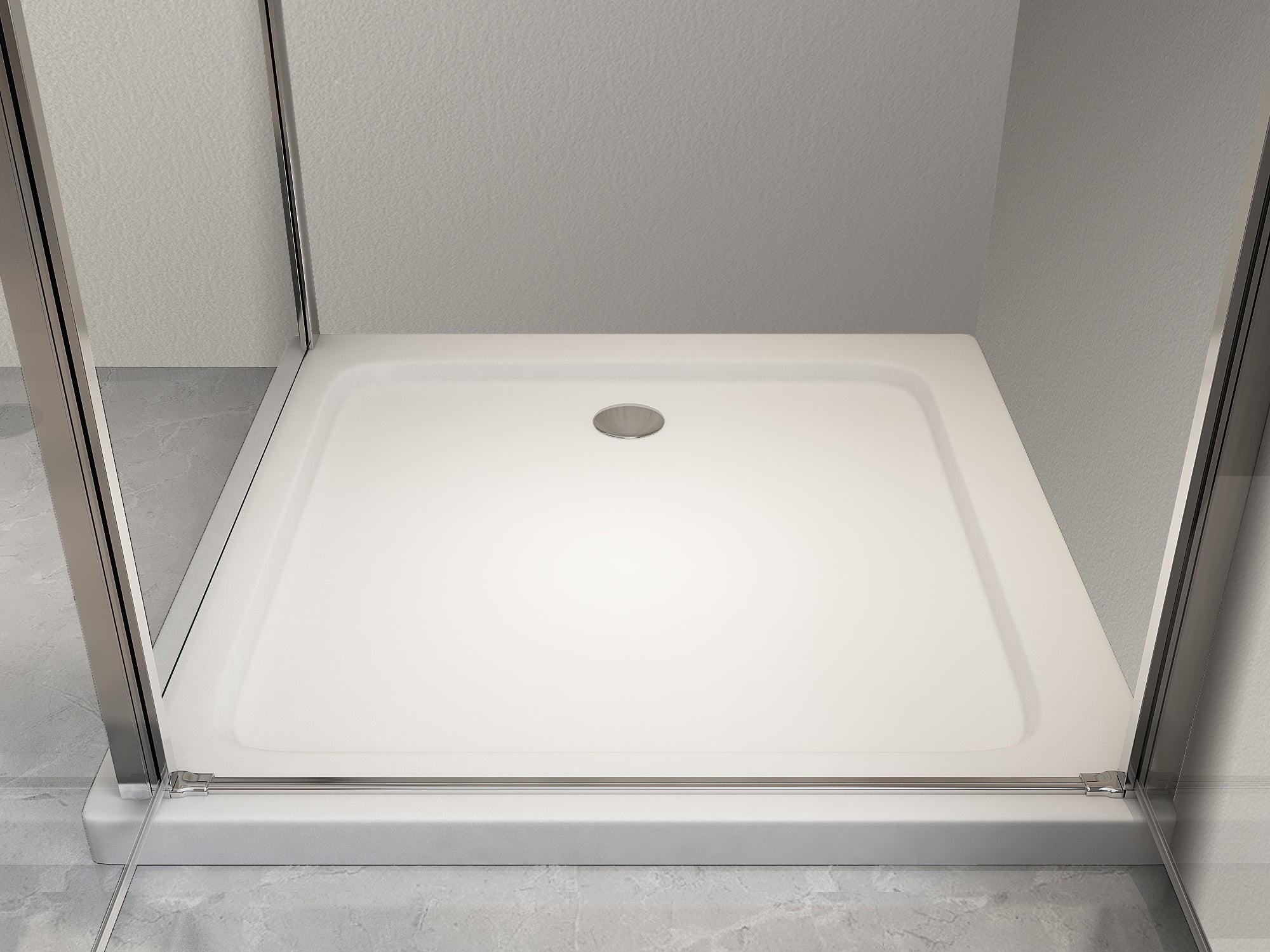 NALA Box doccia angolare parete fissa e porta battente tipo saloon vetro 6 mm reversibile MISURA 67,5-70 ANTA FISSA + PORTE 87-90 - 3