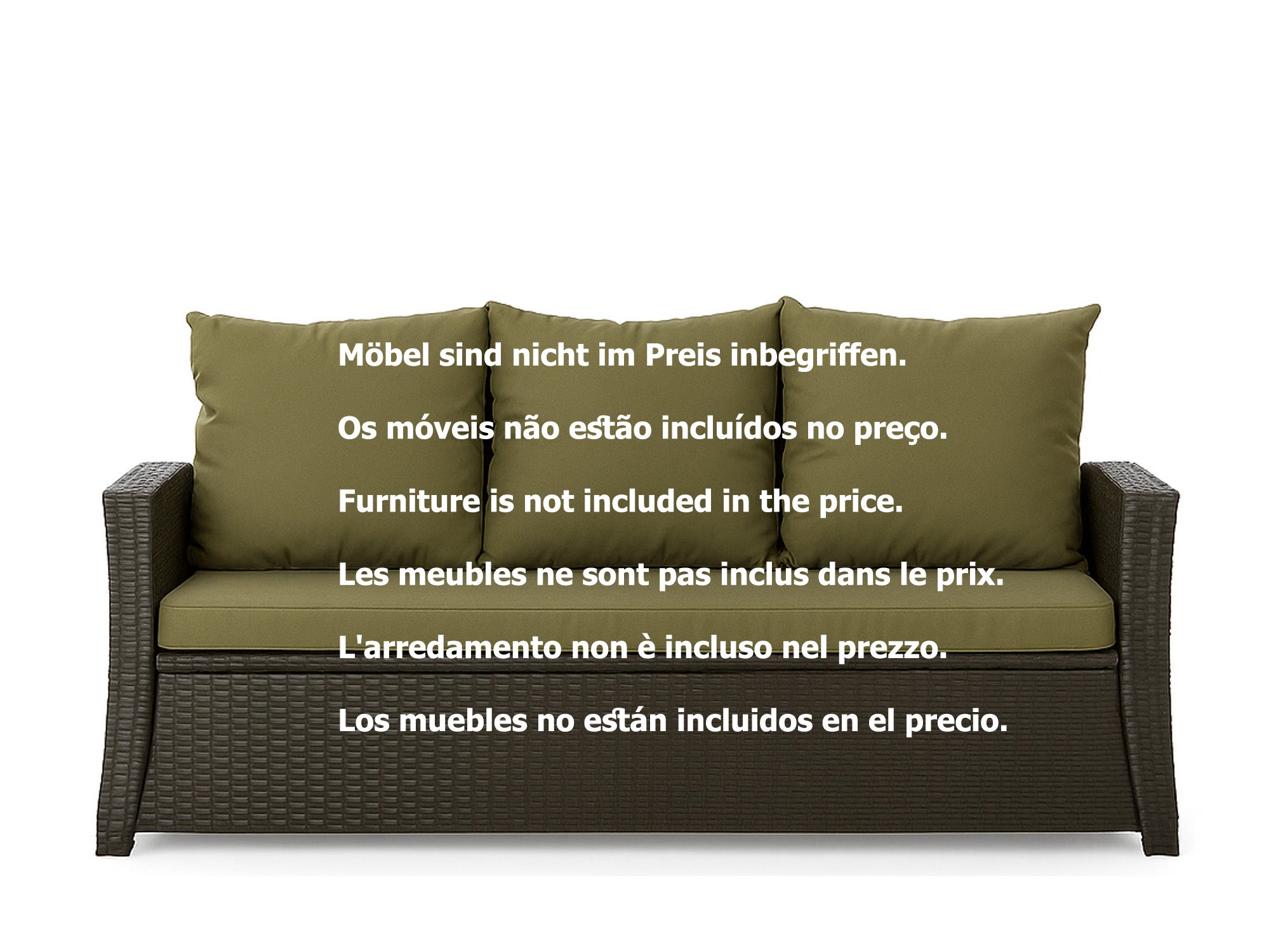 Coussins de canapé meubles de jardin en résine tressée Vert, Coussins balançoire d'extérieur 110x50x50cm Coussin pour banquette 2 places mix - 2