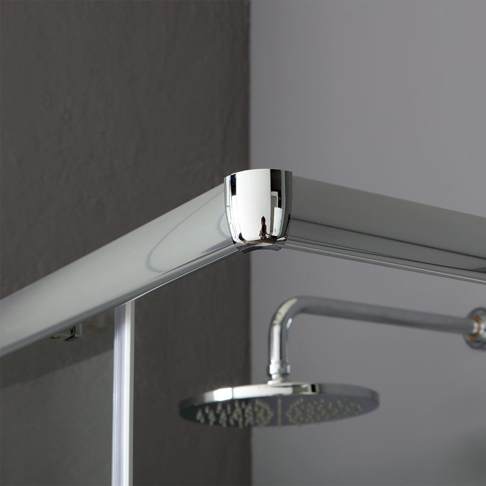 Cabina doccia economica cristallo 4 mm 70x90 cromato Luna - 6