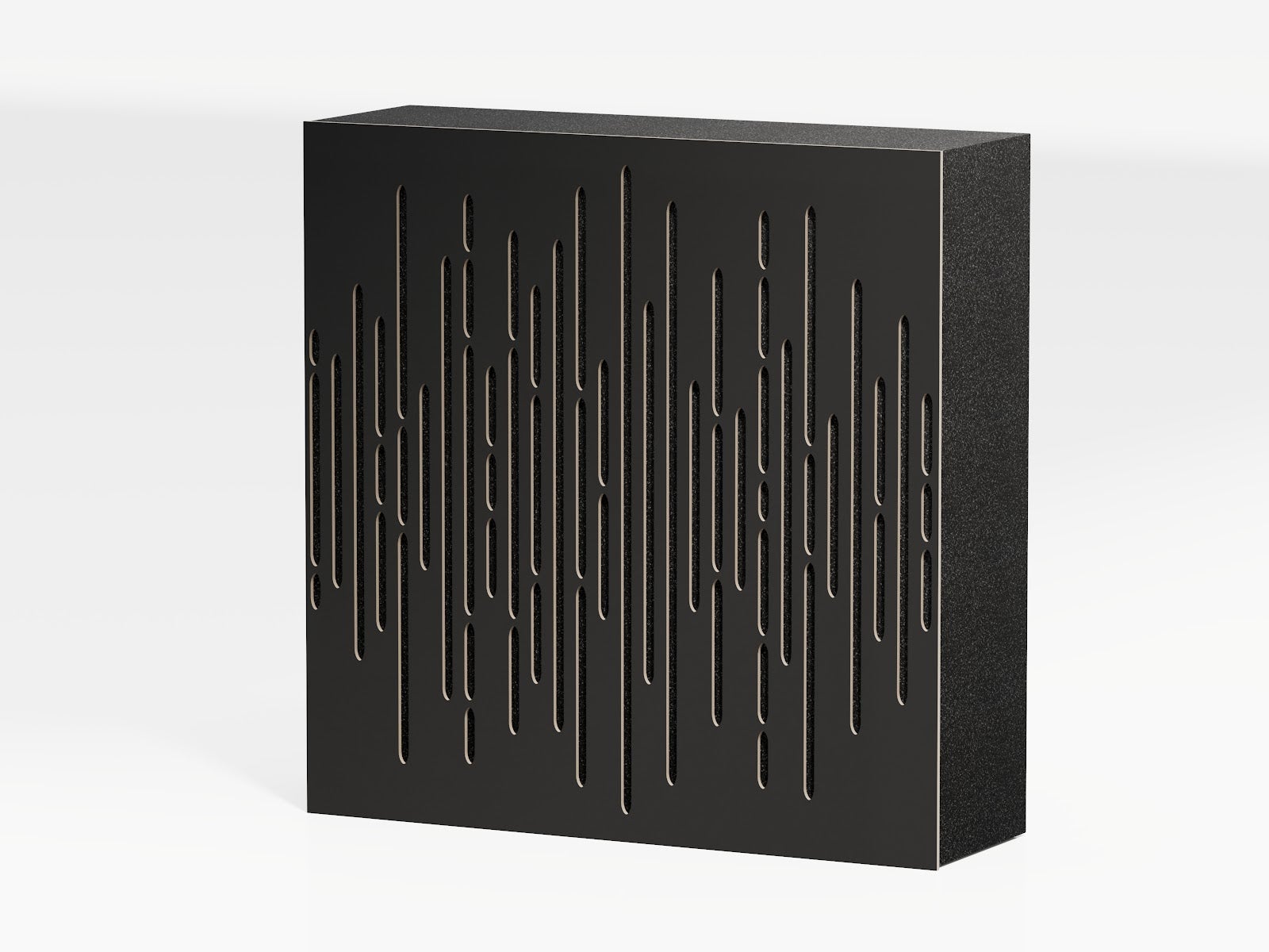 Lot de 2 Panneaux acoustiques AbFuser VELAR absorbants-diffusants 50x50x15cm -0,5 m² surf.totale -MDF perforé laminé et mousse acoustique -Noir - 2