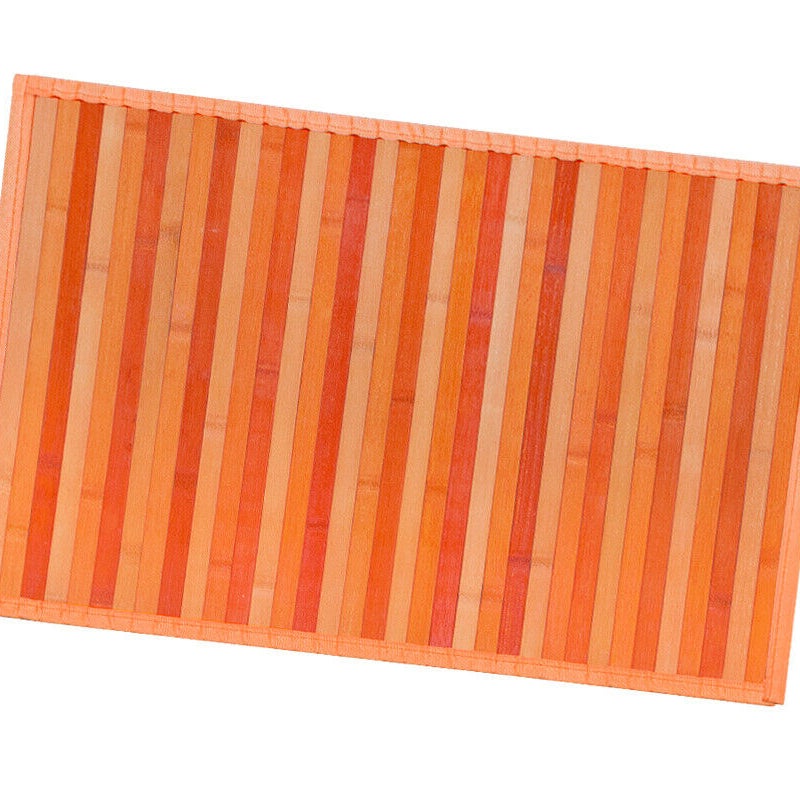 Dywan Bambusowy 30x43 cm Antypoślizgowa Prostokątny Obrus śniadaniowy Pomarańczowy