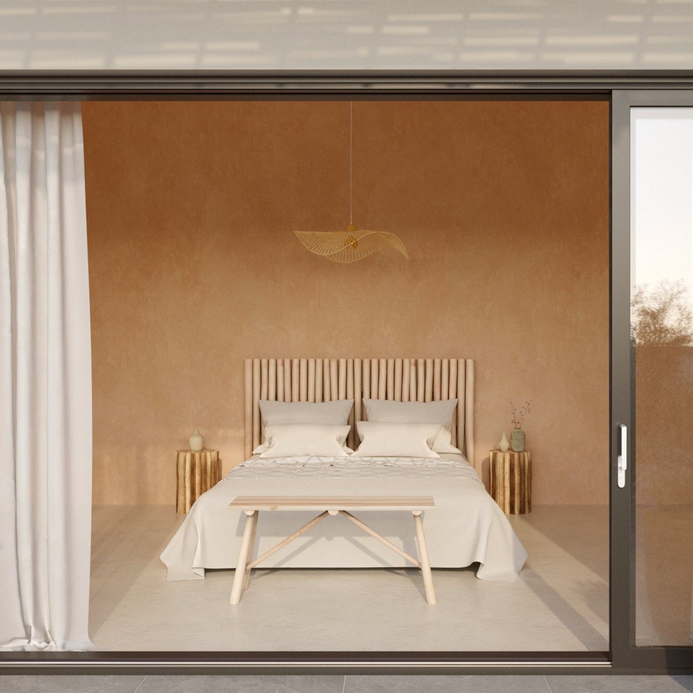 Suspension D75 cm en bambou avec fil blanc - Jipi - 2