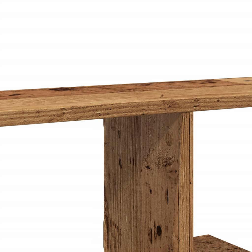 Estantería | Librería divisora | Estante de pared de TV madera ingeniería envejecida 125x18x23cm CFW31341 - 7