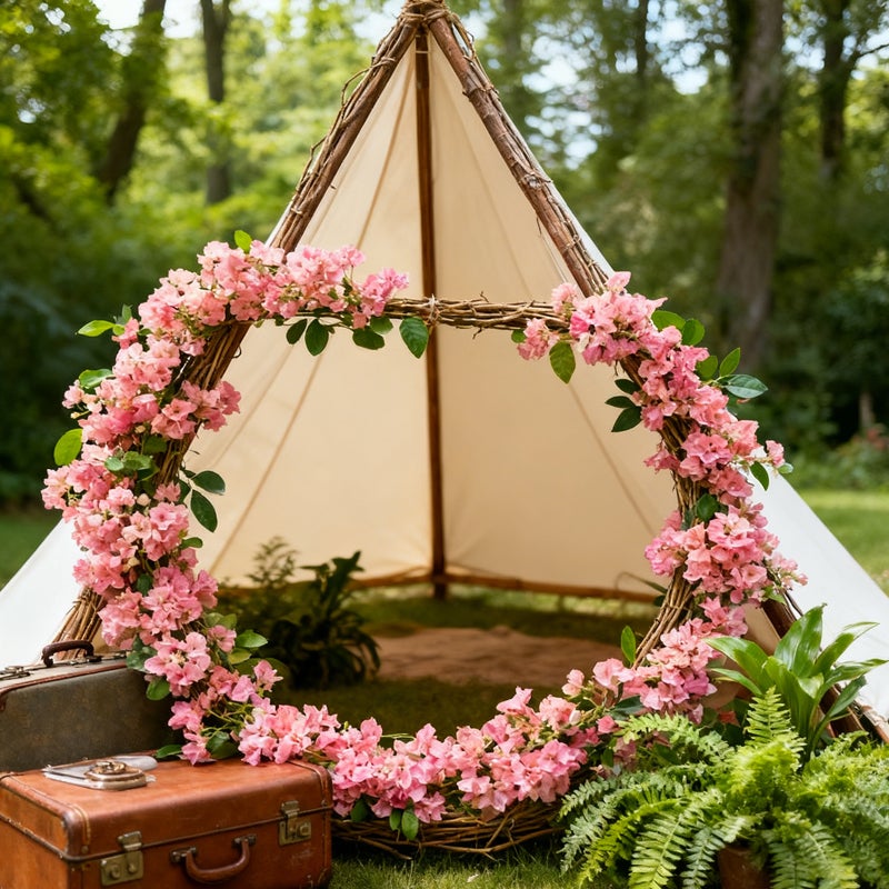 Ghirlanda artificiale da 170 cm per feste: archi nuziali, decorazioni murali e decorazioni da tavolo (Natale/Halloween) - 6