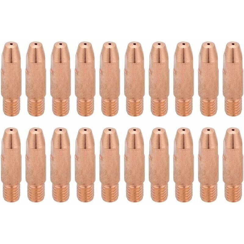 20 szt Dysza do cięcia plazmowego z miedzianą końcówką stykową M6 do palnika spawalniczego Binzel 24KD MIG/MAG 0,8 mm