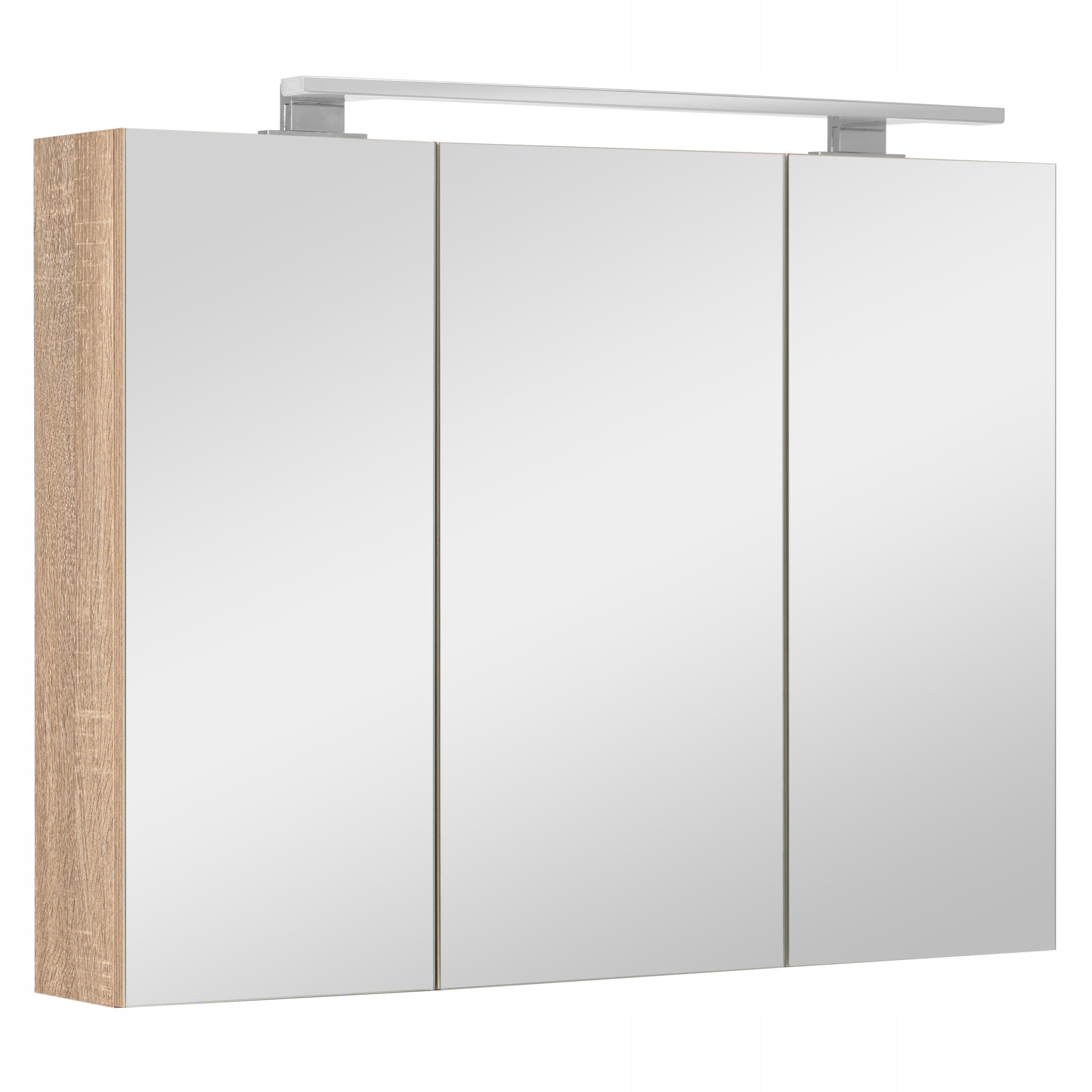 Szafka łazienkowa z lustrem oświetleniem lampką led lustrzana wisząca 80 cm