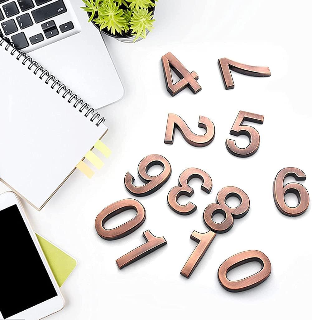 (N. 5) Numeri postali adesivi 3D da 10 cm per casa e appartamento - 4