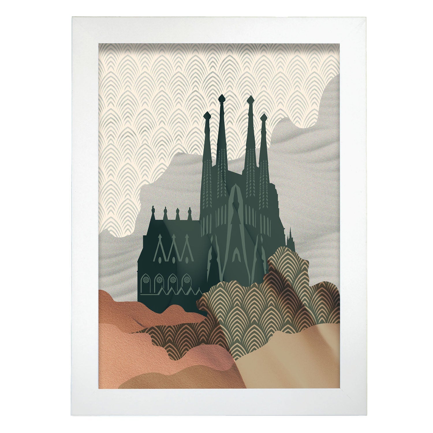 Affiche Décorative Italie - Tour De Pise Et Monuments, Format A3 (29,7x42 Cm) - Papier Qualité 250 G, Fabrication Espagnole
