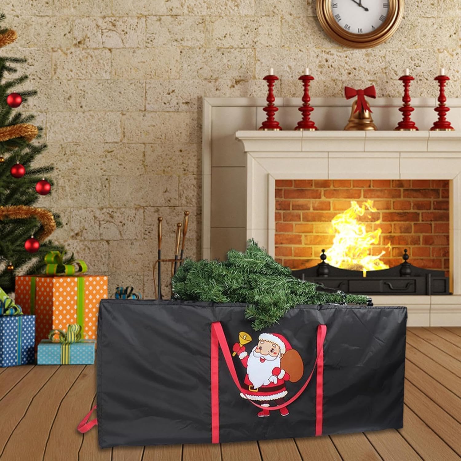 Sac de rangement pour sapin de Noël, sac de rangement étanche pour sapin de Noël artificiel, anti-poussière, Oxford 210D, 122 x 38 x 51 cm - 8