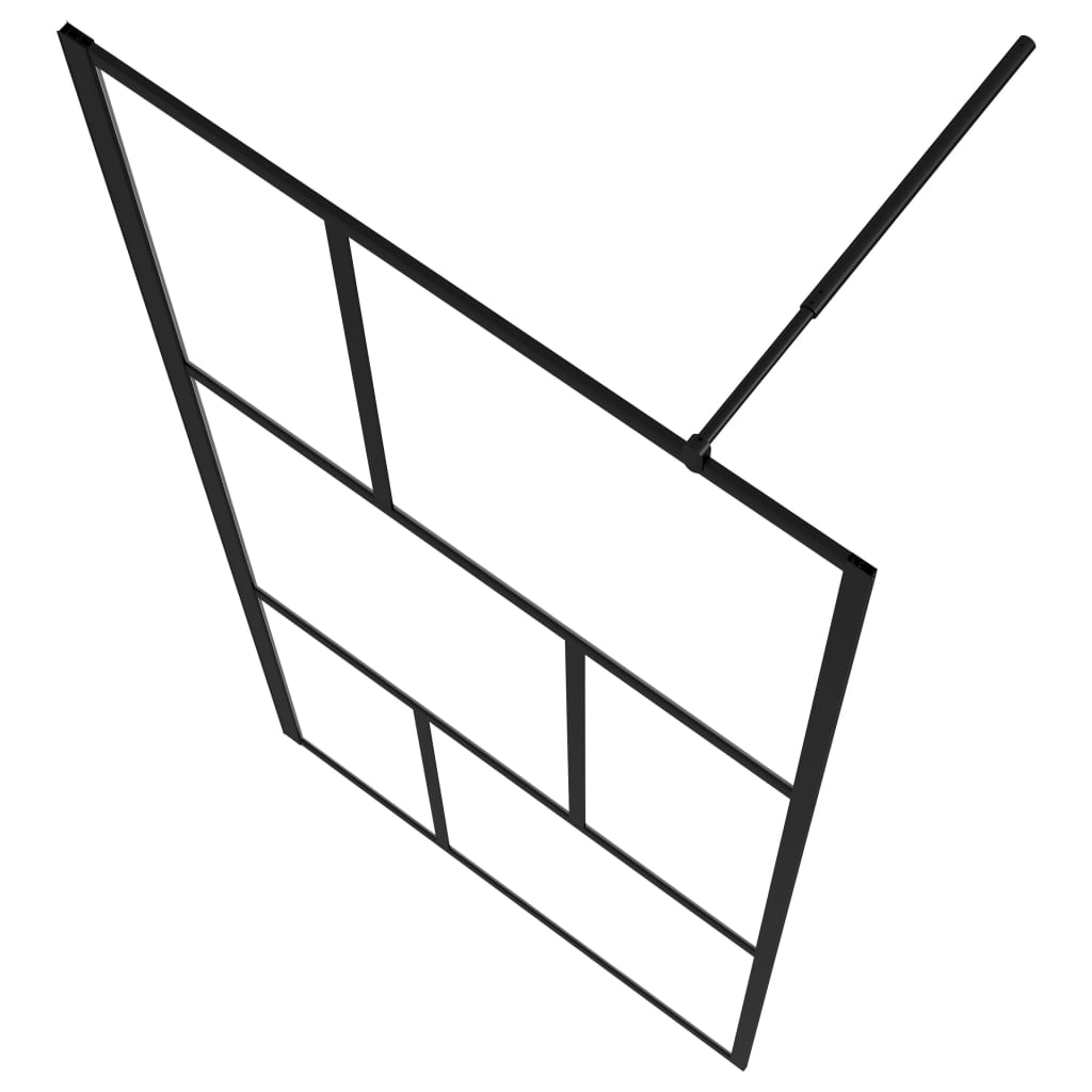 Maison Exclusive - Parete per Doccia Walk-in in Vetro Temperato Nera 90x195 cm - 4