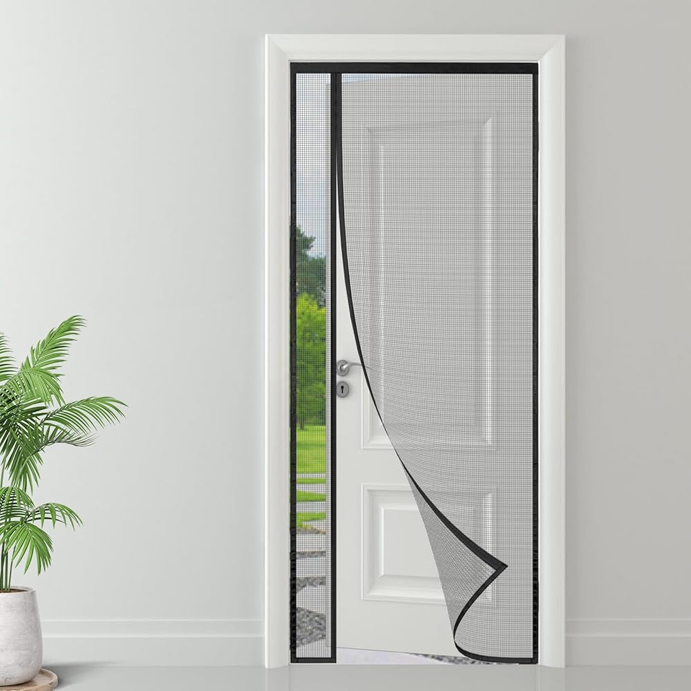 Moustiquaire Porte Magnétique, 95 X 210 Cm Anti Insecte Mouche