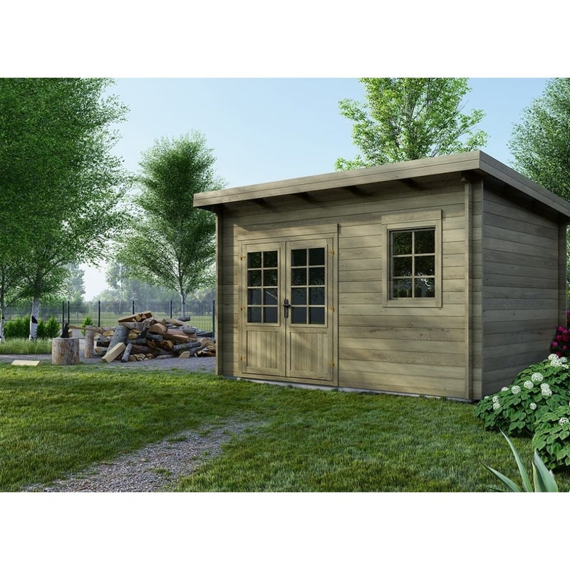 Domek ogrodowy ALTANKA 12 m2 - 4x3 m - 40 mm, drewniany, impregnowany, DOM717, 1szt.