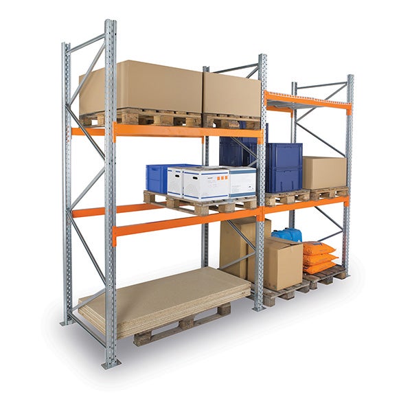 Rack à palettes 2 niveaux - Élément suivant - 3000x3300x1100mm - Utilisable uniquement avec un module de départ - RAYOPAL/2N/3033/S