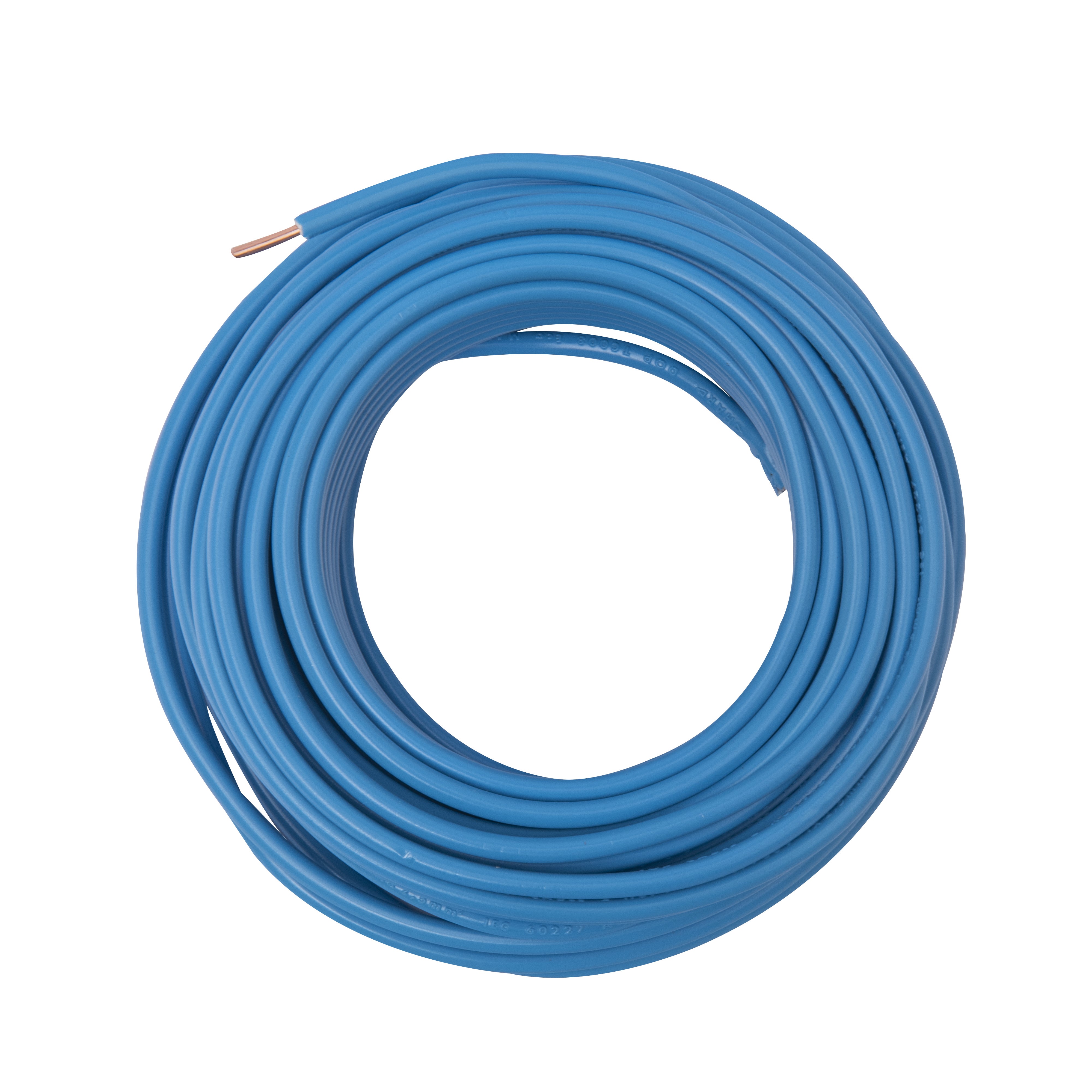 Fil électrique H07V-U 2,5mm² bleu - 10m - Zenitech - 3