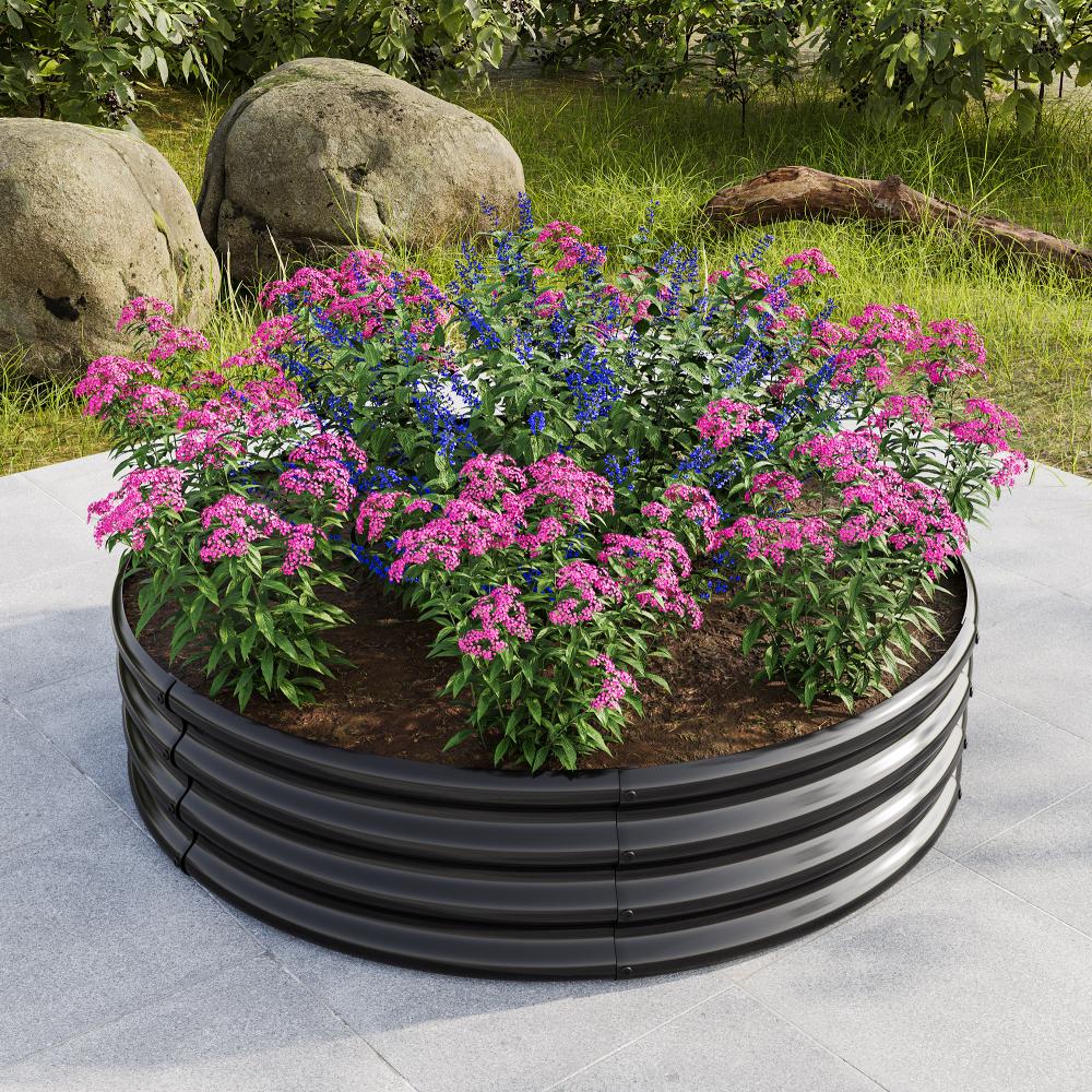Letto da giardino rialzato in metallo scatola per fioriera in acciaio laminato a freddo zincato durevole per piantare piante da esterno verdure 15 Letto da giardino rialzato in metallo scatola per fioriera in acciaio laminato a freddo zincato durevole per piantare piante da esterno verdure 15