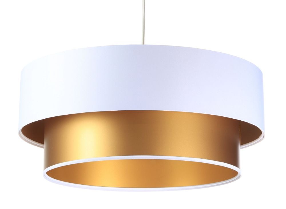 Lampa wisząca DOUBLE WHITE 60 biała/złota