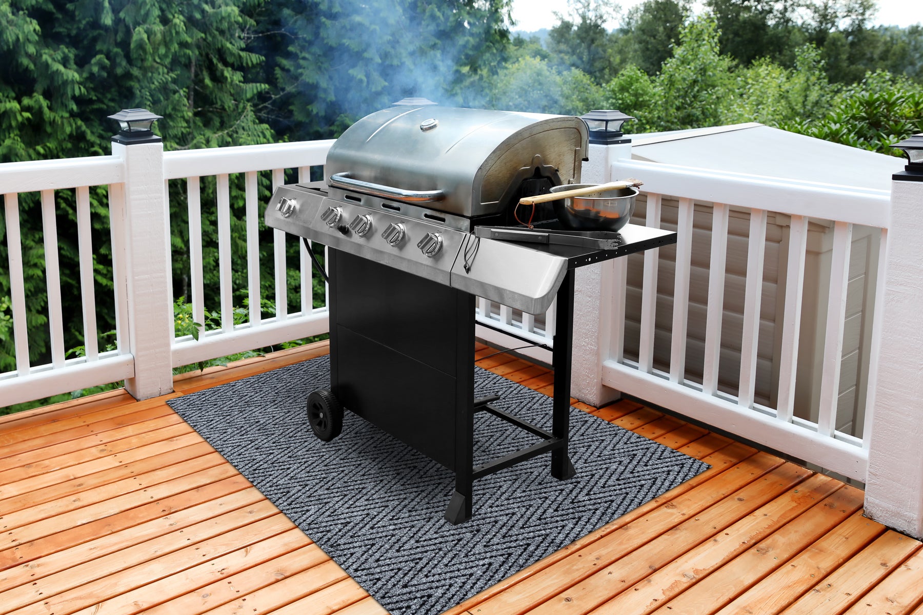 Tappetino protettivo MAGNUS 2954 per terrazza, esterno - grigio 100x120 cm - 3