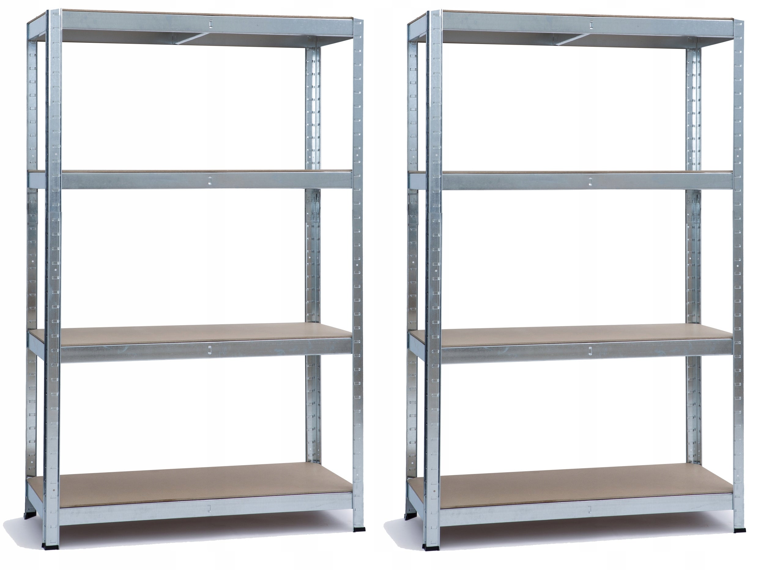 Zestaw 2 regałów metalowych 172x80x30 cm 4 półki 700 kg stalowy
