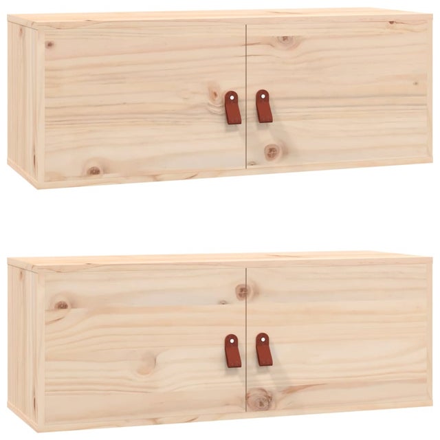 Armoires murales 2 pcs | Meuble de rangement80x30x30 cm Bois de pin massif CFW234362