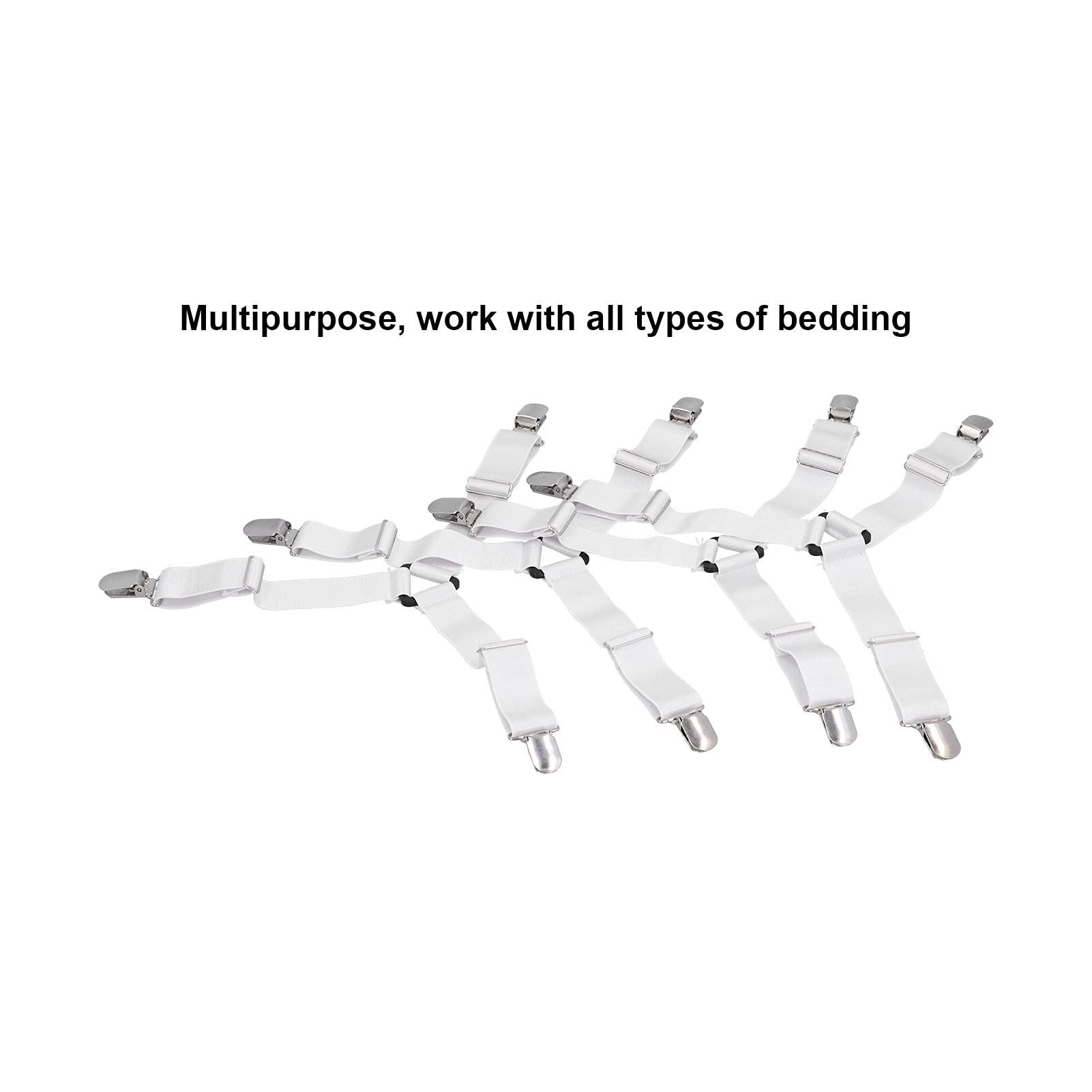 SUPORTE DE LENÇOL ALÇAS FIXADORES COBERTORES ELÁSTICOS CAPA DE COLCHÃO Casa C - 8
