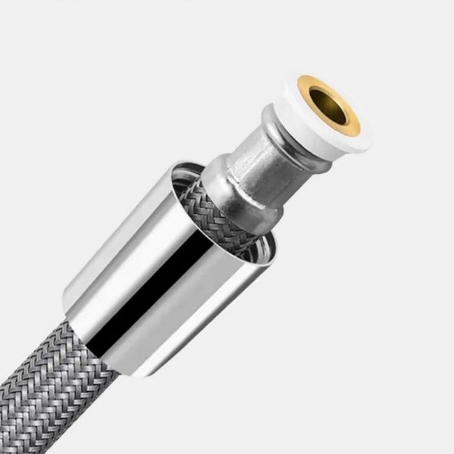 Tubo Flessibile Per Doccia 60cm - Raccordi In Ottone Cromato 1/2", Ideale Per Sanitari E Collegamenti - Foto 9