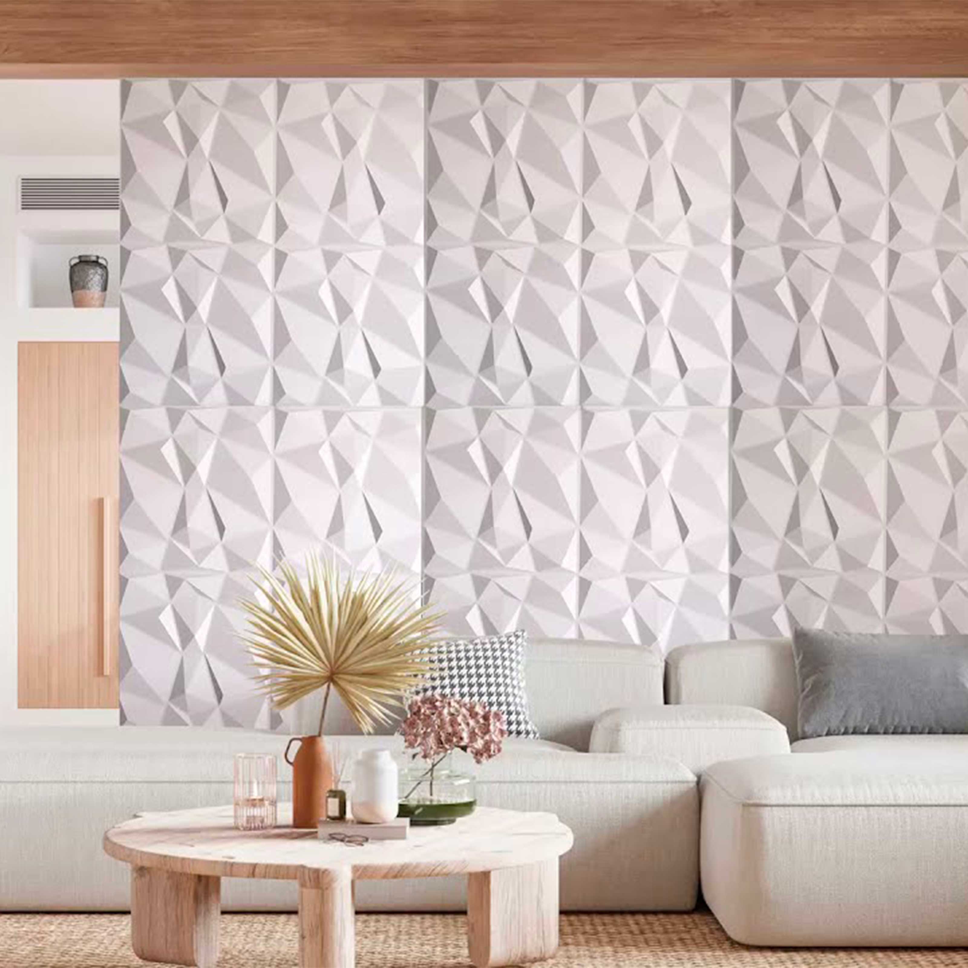 Panneau mural isolant décoratif en PVC 3D ultra résistant DIAMOND 590 x 590 cm (6,99 €) - 5