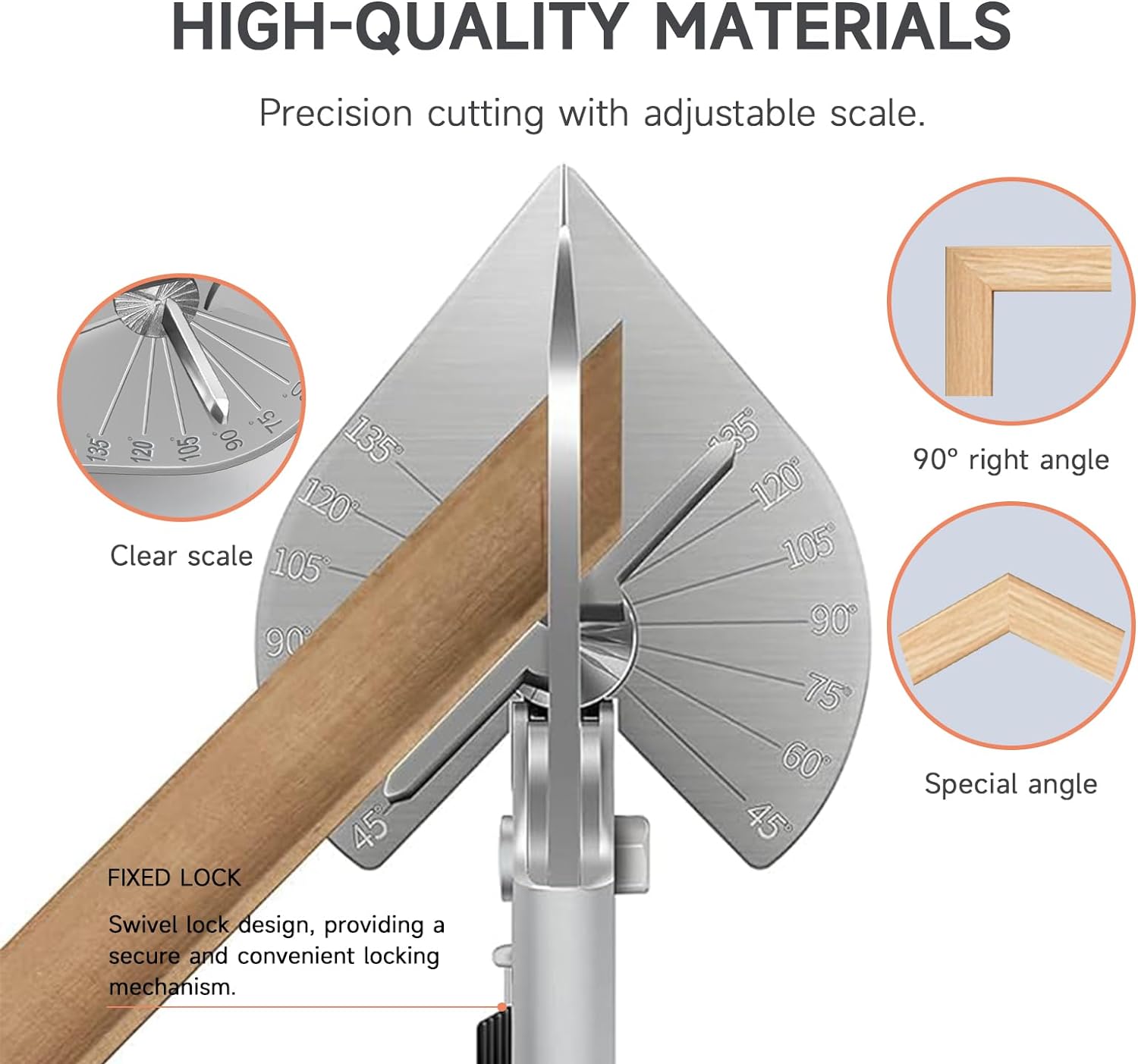 Tronchese per tagli obliqui per il taglio angolare di modanature e finiture regolabile da gradi a gradi utensili manuali per tagliare il legno - 3