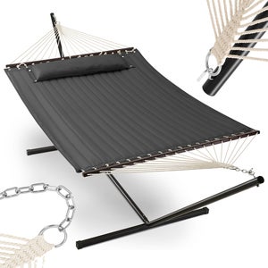 Tranquillo P98Y Supporto Universale Per Amaca In Acciaio Inox - Portata 250kg, Regolabile Fino A 294cm, Con Borsa Da Trasporto, Giallo