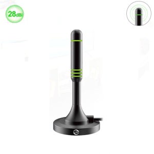 Amazon Antenna Tv Per Esterno Antenna TV Digitale Terrestre Amplificata 35dB - Per Auto, Camper, Interni, Con Base Magnetica Antenna Portatile Tv