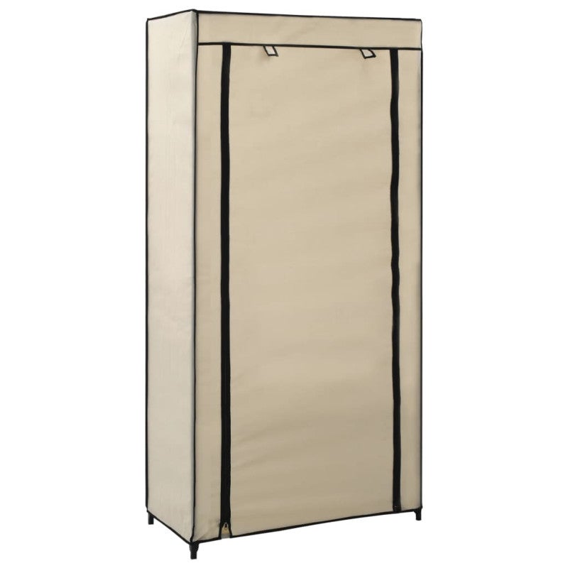 Szafka na buty z osłoną, kremowa, 58x28x106 cm, tkanina vidaXL