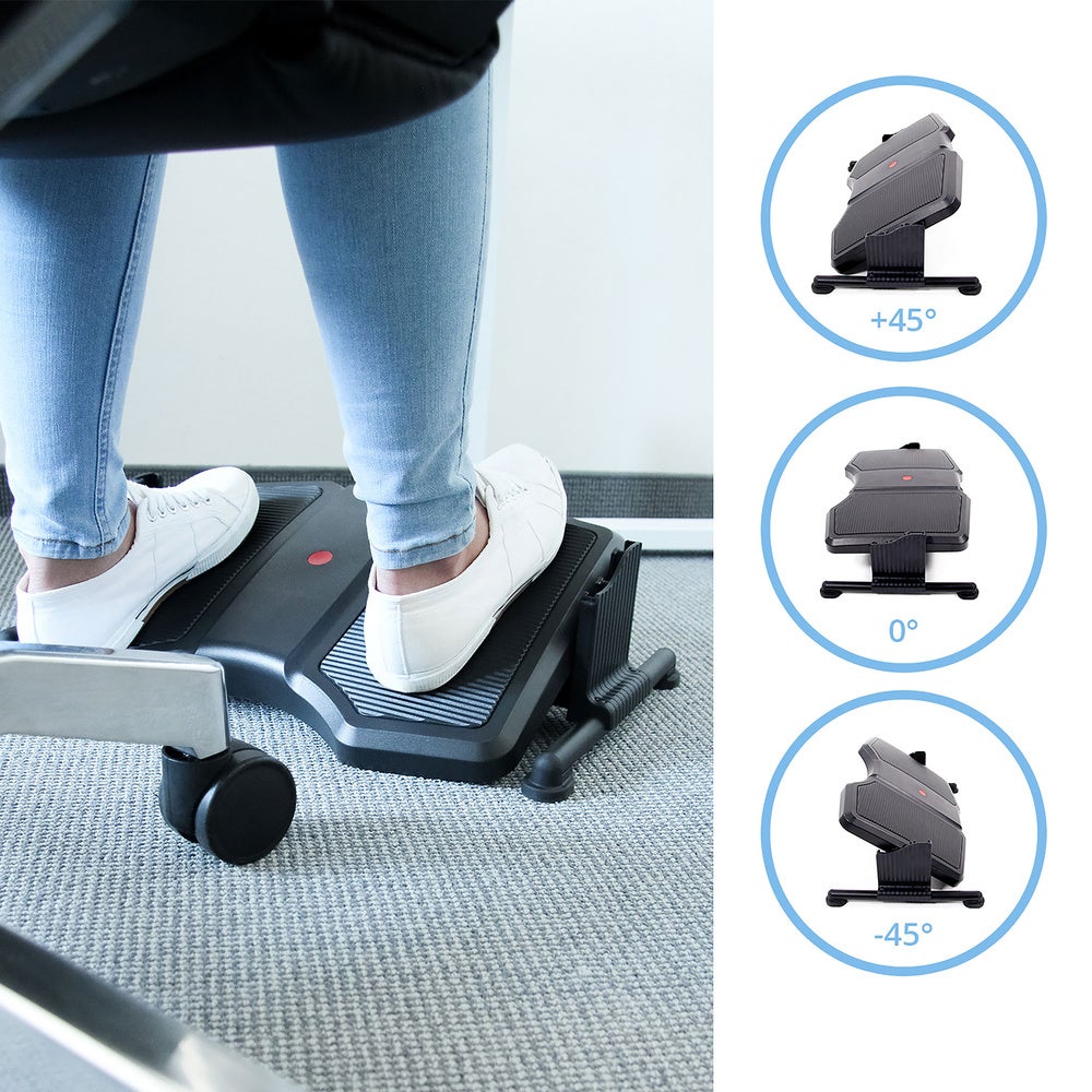 Poggiapiedi PODI II regolabile in altezza Plastica nero hjh OFFICE - 3