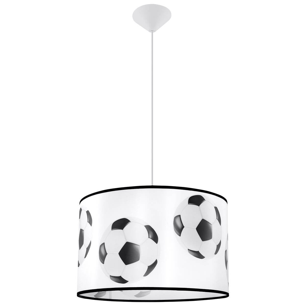 Lampa wisząca Football A biało-czarna 1xE27x15W dziecięca wym: 82 x 40 x 40 cm tworzywo sztuczne Sollux Lighting