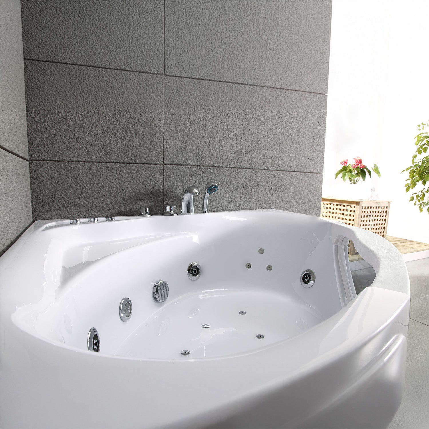 Baignoire Balnéo Tasmanie white Jets 135 x135 x54 cm, by SPALINA - 6