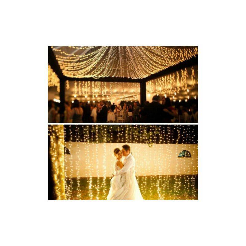 100M 1000 LED （Blanc chaud） Guirlande Lumineuse Carnaval Mariage Extérieur Jardin Intérieur Éclairage - 2