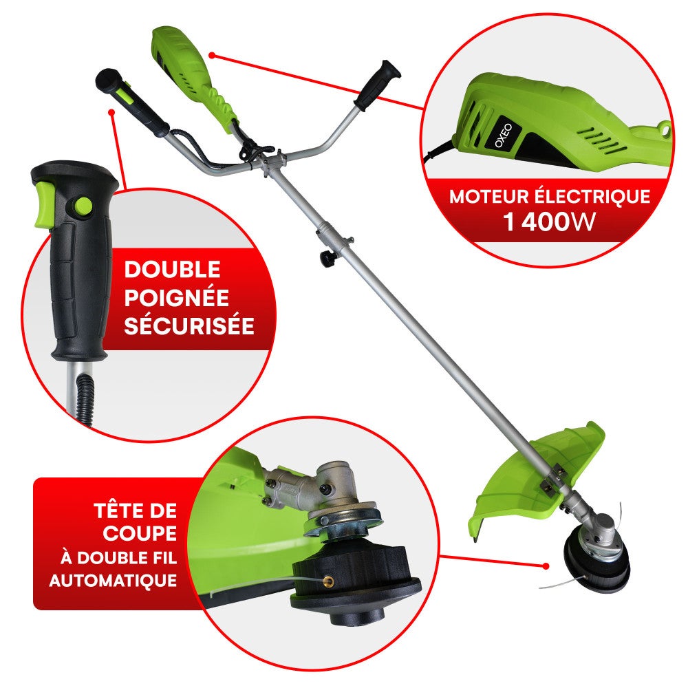 Débroussailleuse Thermique 62cm³ 2T - 2en1 Coupe-Bordure Et Lame - Jardin Broussailles