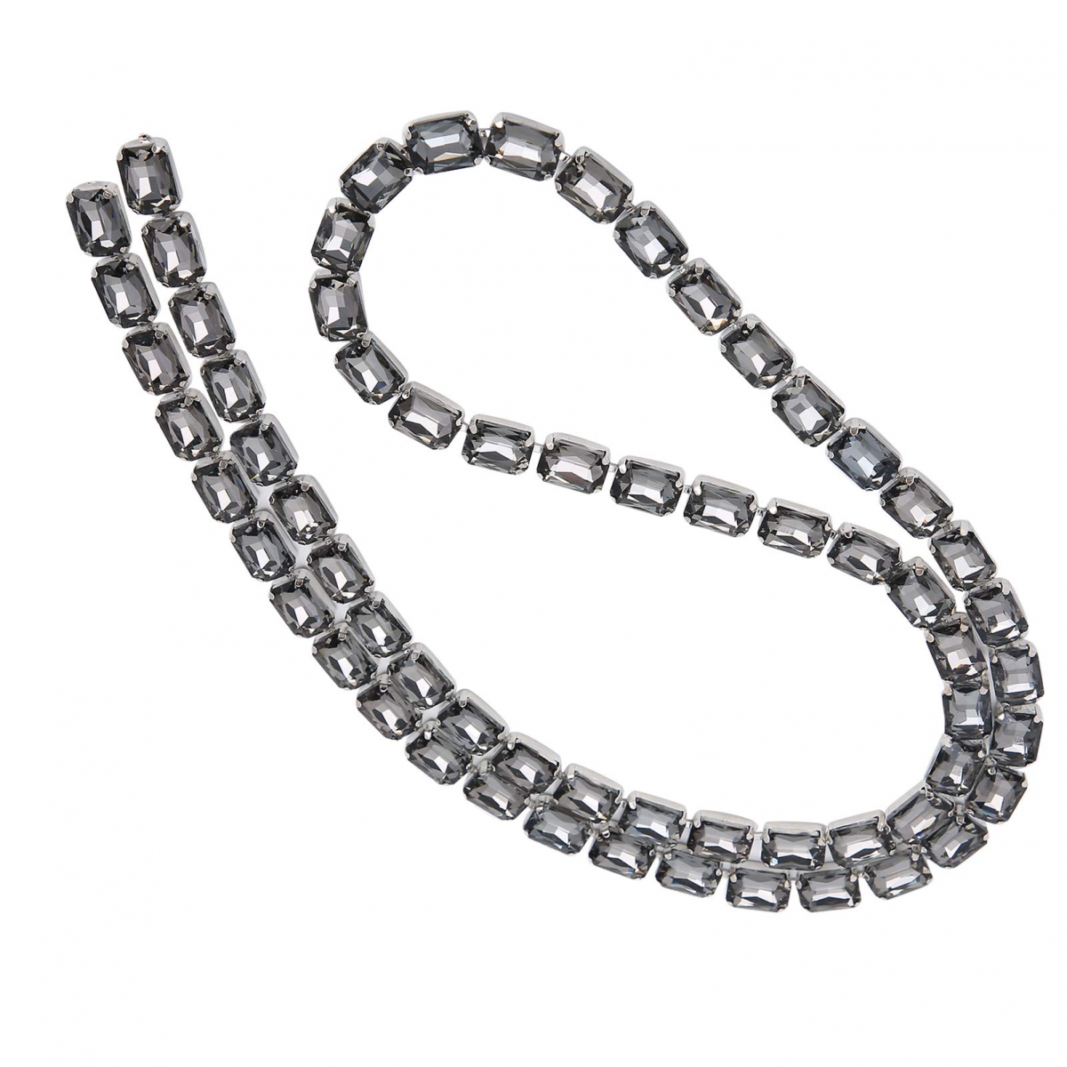 Lanț cu gheare din sticlă, imitație de diamant, accesorii vestimentare pentru femei, DIY, cusut, decorare, meșteșuguri (gri)