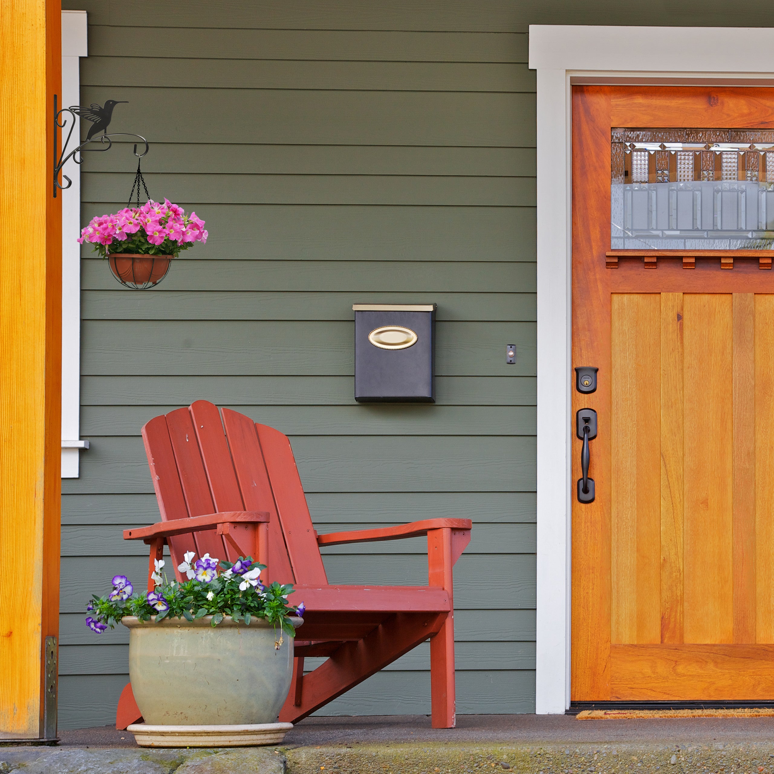 Crochet mural pour plantes papillon suspensions pot de fleurs en métal décoration jardin 30x28x2 cm, noir, Relaxdays - 3
