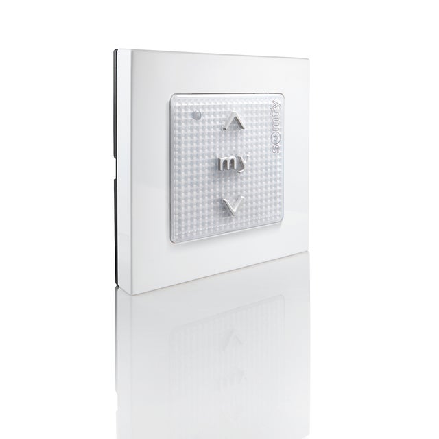 Somfy - Commande murale sans fil Smoove Origin RTS Pure pour volets et stores - Technologie RTS