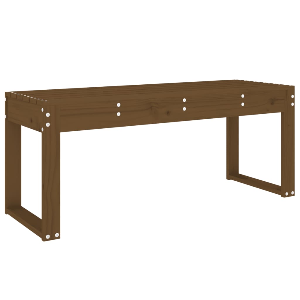 Banco de jardín | banco de exterior | silla de jardín madera maciza de pino marrón miel 110x38x45 cm cfw317280