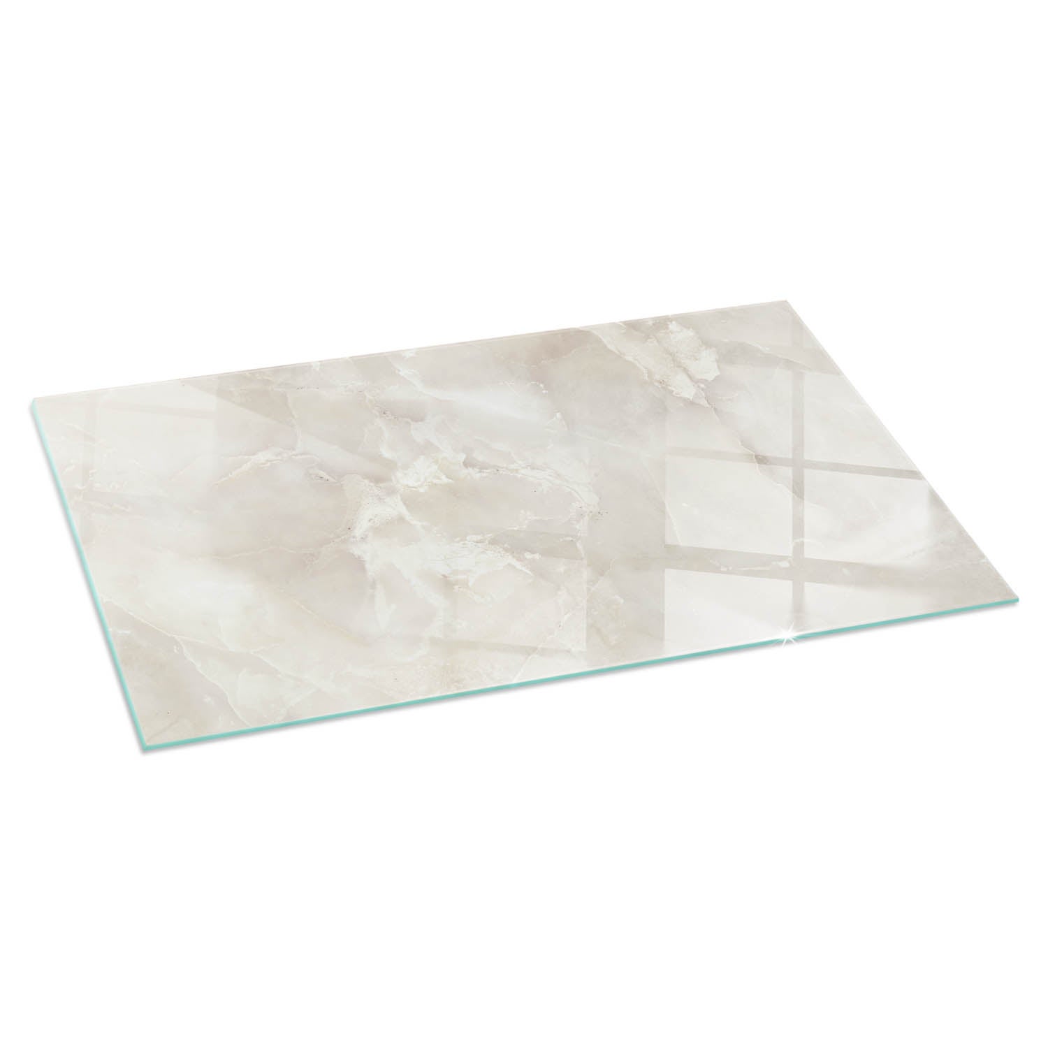 Szkło ochronne żaroodporne pod kominek - 120x60 cm - Naturalny wzór marmuru - TULUP