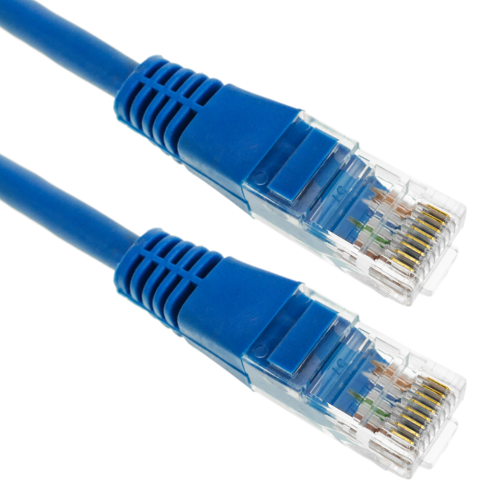Câble réseau Ethernet UTP bleu Cat.5e de 2 m - 3