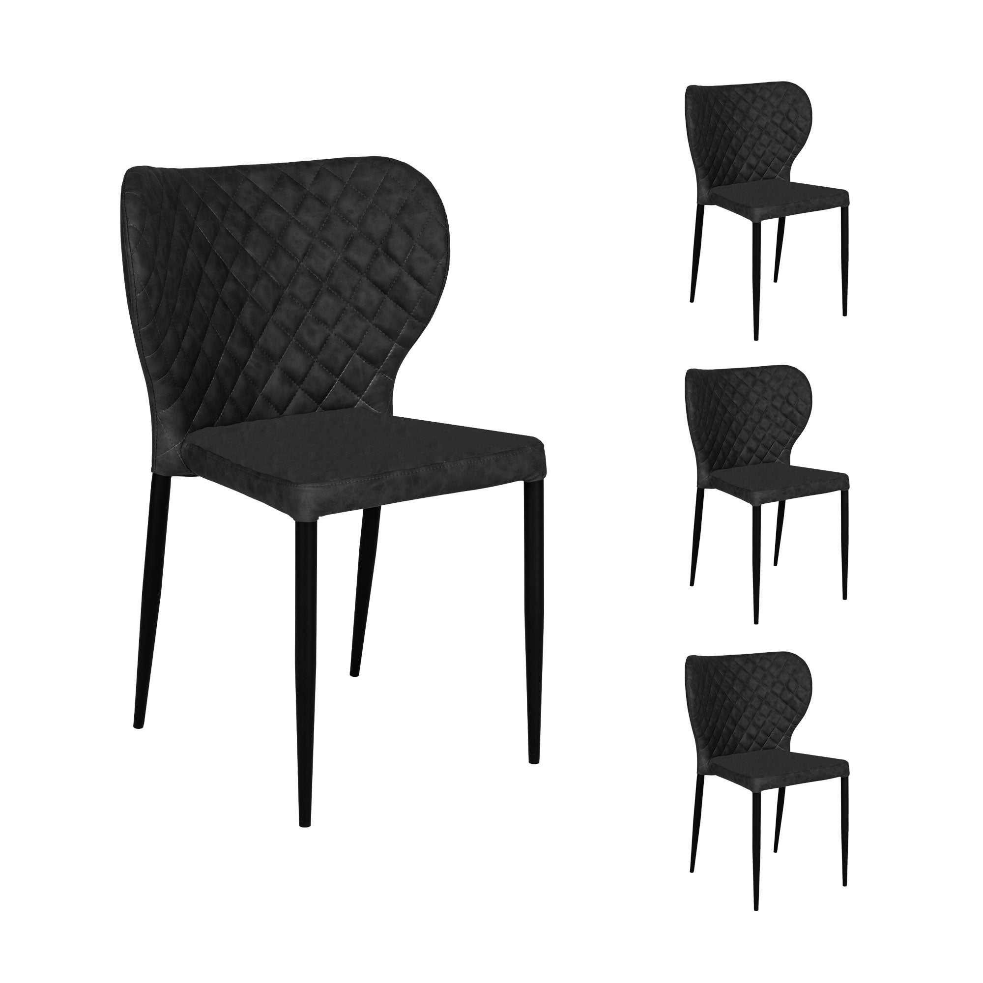 Pisa krzesło stołowe czarny.