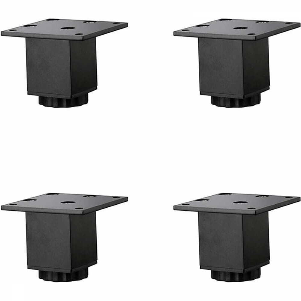 Sztuki (czarne, 5 cm/2 cale) regulowane na wysokość aluminiowe nogi meblowe, nogi do stolika kawowego, nogi do szafek łazienkowych