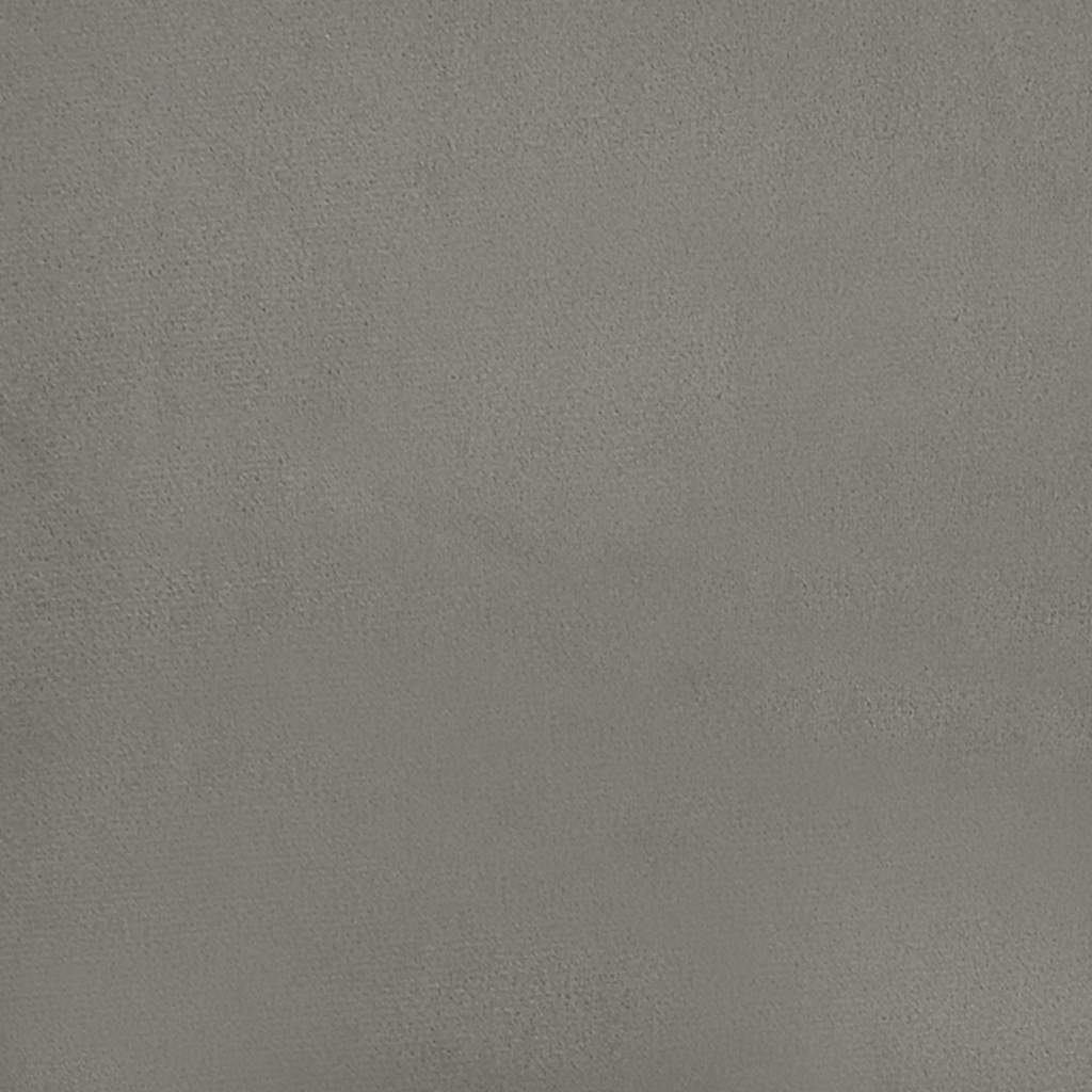 Cadre de lit sans matelas gris clair 200x200 cm velours - 9