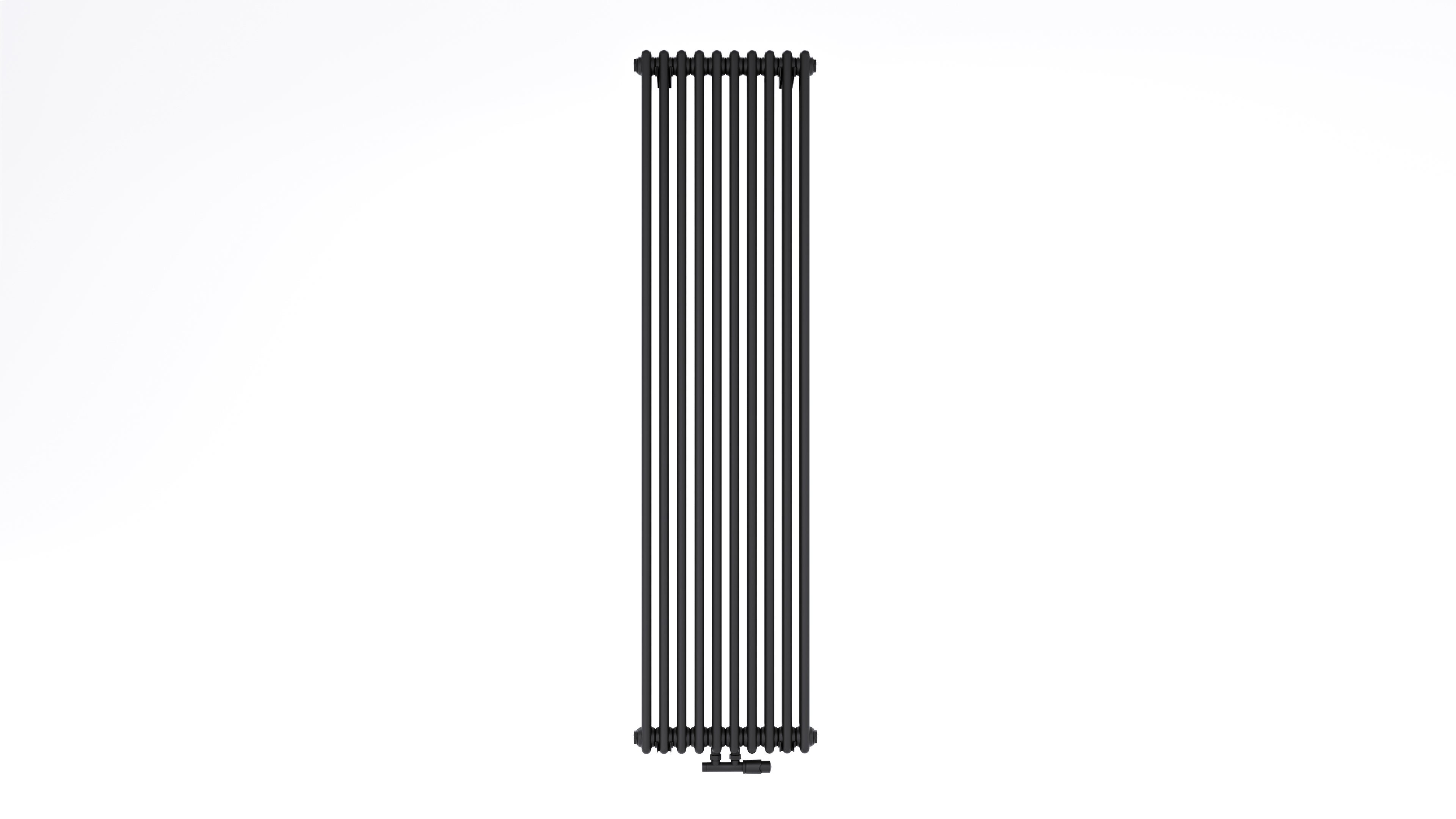 Grzejnik dekoracyjny Columnus 3 ZDC 1800 x 470 mm czarny mat str. 1657W Roz 5 cm LUXRAD