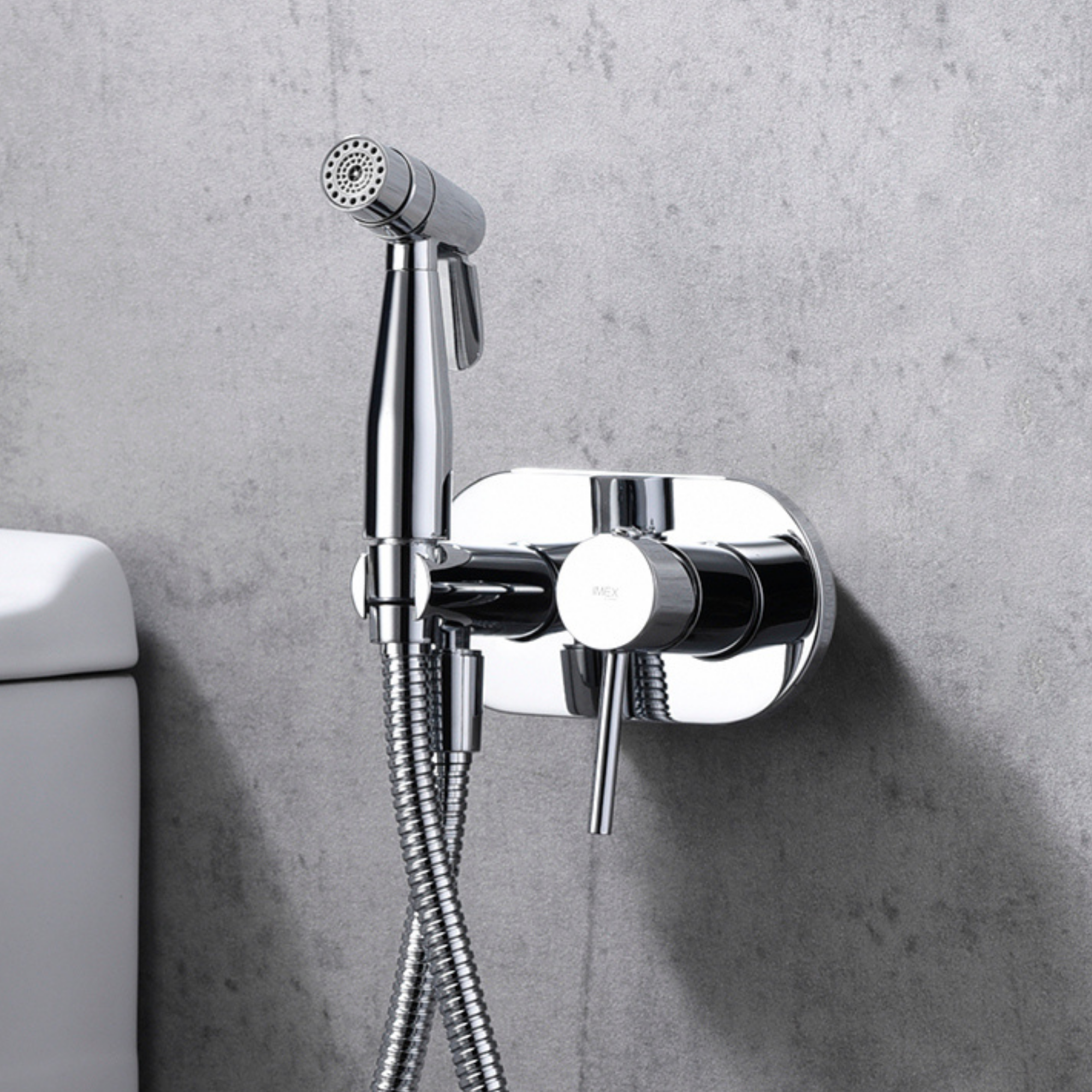 IMEX Grifo Bidet Empotrado para WC Ducha Bidet Agua Fria y