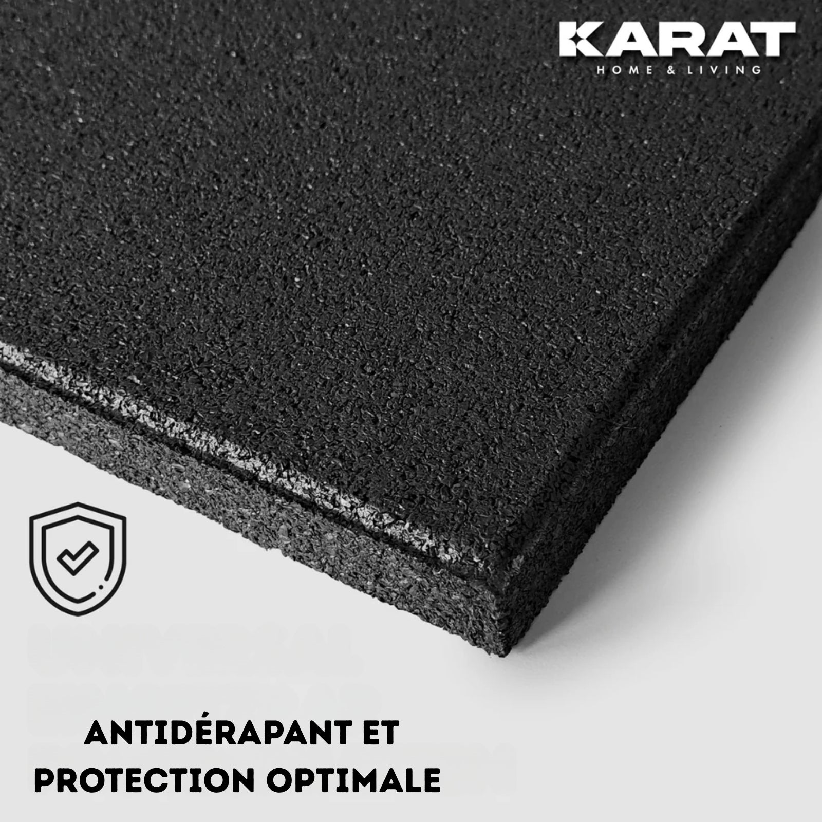 Tappeto da pavimento per area giochi e giardino, Play Protect, resistente alle intemperie con drenaggio 50 x 50 cm, Sp 25 mm, Grigio - 4