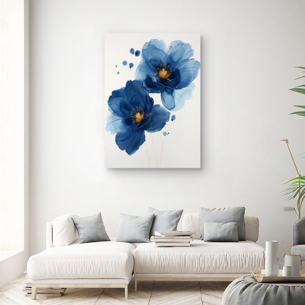 Toile murale Fleurs élégantes / 100x140cm / Fabriqué en France / Décoration murale / DADA ART - 2